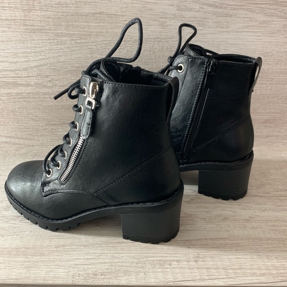 NEW Samantha Combat Boots- Black - Picture 4 of 6